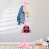 Azaeahom Coat Rack, Freestanding Coat Racks with 8 Hooks 2 Adjustable Height, Tree Coat Rack for Bedroom, Hallway, Entrance, Office, Hats, Handbags,Purse (Pink) view 2