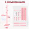 Azaeahom Coat Rack, Freestanding Coat Racks with 8 Hooks 2 Adjustable Height, Tree Coat Rack for Bedroom, Hallway, Entrance, Office, Hats, Handbags,Purse (Pink) view 3