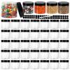EkkoVla 40 Pack 6 oz Clear Plastic Jars Wide Mouth Round Containers with Black Lids BPA FREE, Empty Multi-use Refillable Storage Jar with Airtight Lid for Cosmetics Beauty Products view 1
