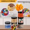 EkkoVla 40 Pack 6 oz Clear Plastic Jars Wide Mouth Round Containers with Black Lids BPA FREE, Empty Multi-use Refillable Storage Jar with Airtight Lid for Cosmetics Beauty Products view 3
