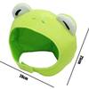 Frog Shaped Plush Hat - Green Anime Novelty Headwear for Funny Party & Selfie view 2