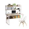 Computer Desk with Hutch Bookshelf, 2022 Upgraded Home Office Desk Spacious Desktop Upper Shelves, Healthy Materials Metal Structure White Stylish Table Study Work Write (80*50CM(31.5*19.7 Inches)) view 1