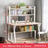 Computer Desk with Hutch Bookshelf, 2022 Upgraded Home Office Desk Spacious Desktop Upper Shelves, Healthy Materials Metal Structure White Stylish Table Study Work Write (80*50CM(31.5*19.7 Inches)) view 2