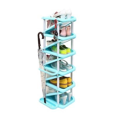 BNNP Free Standing Shoe Racks Shoe Closet Multilayer Shoe Rack Hanger Creative Large Capacity Storage Rack Shoe Rack for Umbrella Storage and Space Saving (Color : B)