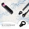 3 Pieces Cremation Urn Necklace for Ashes Vertical Bar Zircon, Heart Crystal Necklace Urn Stainless Steel Waterproof Memorial Pendant(Pink Zircon) view 3
