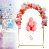 Fichiouy Modern Gold Wall Stand Wedding Arch Backdrop with Plastic Mesh, Wrought Iron Decorative Props Flower Decorative Rack 2M (Gold) view 2