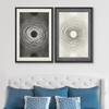 SIGNWIN Framed Canvas Print Wall Art Set Duotone Black White Geometric Ring Landscape Abstract Shapes Illustrations Minimal Decorative Bohemian for Living Room, Bedroom, Office - 24"x36"x2 Black view 3