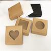 50Pcs Wedding Gift Box Kraft Paper Cookies Candy PVC Boxes Birthday Party Supply Accessories Packaging Box view 2