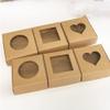 50Pcs Wedding Gift Box Kraft Paper Cookies Candy PVC Boxes Birthday Party Supply Accessories Packaging Box view 3