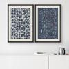 SIGNWIN Framed Canvas Print Wall Art Set Mid-Century Geometric Retro Grid Landscape Abstract Shapes Illustrations Minimal Decorative Bohemian for Living Room, Bedroom, Office - 24"x36"x2 Black view 2