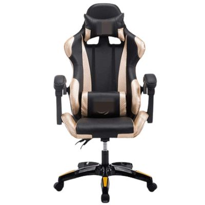 YYDS Chair Gaming Chair Office Chair Esport Gaming Bureau Chaise Recliner Armrest Armchair Pillow Footrest Ergonomics Furniture Ergonomically (Color : Black Gold, Size : Without footrest)