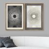 SIGNWIN Framed Canvas Print Wall Art Set Duotone Black White Geometric Ring Landscape Abstract Shapes Illustrations Minimal Decorative Bohemian for Living Room, Bedroom, Office - 24"x36"x2 Natural view 2