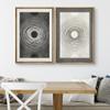 SIGNWIN Framed Canvas Print Wall Art Set Duotone Black White Geometric Ring Landscape Abstract Shapes Illustrations Minimal Decorative Bohemian for Living Room, Bedroom, Office - 24"x36"x2 Natural view 3