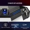 MAXSafes Biometric Gun Safe with Finger Vein Recognition Lock - Quick-Access Pistol Safe Box for Cloakroom living room Bedroom Nightstand and Car - FCC & CA DOJ Certified view 3