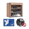 BNNP Free Standing Shoe Racks Shoe Closet Large Non-Woven Shoe Rack Shoe Storage Bag Home Bedroom Shoe Rack Large Capacity (Three Layers/Four Layers/Five Layers) (Color : A, Size : 72cm) view 3