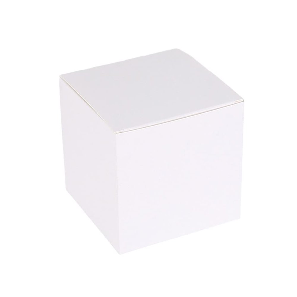 50Pcs Kraft Paper Box Square White Cardboard Box DIY Gift Box For Cookies Jewelry Gift Packaging Candy Cake Baking