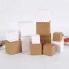 50Pcs Kraft Paper Box Square White Cardboard Box DIY Gift Box For Cookies Jewelry Gift Packaging Candy Cake Baking view 2