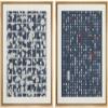 SIGNWIN Framed Canvas Print Wall Art Set Mid-Century Geometric Retro Grid Landscape Abstract Shapes Illustrations Minimal Decorative Bohemian for Living Room, Bedroom, Office - 24"x36"x2 Natural view 1