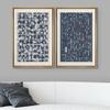 SIGNWIN Framed Canvas Print Wall Art Set Mid-Century Geometric Retro Grid Landscape Abstract Shapes Illustrations Minimal Decorative Bohemian for Living Room, Bedroom, Office - 24"x36"x2 Natural view 2