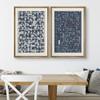 SIGNWIN Framed Canvas Print Wall Art Set Mid-Century Geometric Retro Grid Landscape Abstract Shapes Illustrations Minimal Decorative Bohemian for Living Room, Bedroom, Office - 24"x36"x2 Natural view 3