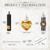 3 Pieces Cremation Urn Necklace for Ashes Vertical Bar Zircon, Heart Crystal Necklace Urn Stainless Steel Waterproof Memorial Pendant(Yellow Zircon) view 2