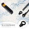 3 Pieces Cremation Urn Necklace for Ashes Vertical Bar Zircon, Heart Crystal Necklace Urn Stainless Steel Waterproof Memorial Pendant(Yellow Zircon) view 4
