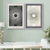 SIGNWIN Framed Canvas Print Wall Art Set Duotone Black White Geometric Ring Landscape Abstract Shapes Illustrations Minimal Decorative Bohemian for Living Room, Bedroom, Office - 24"x36"x2 White view 2
