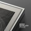 SIGNWIN Framed Canvas Print Wall Art Set Duotone Black White Geometric Ring Landscape Abstract Shapes Illustrations Minimal Decorative Bohemian for Living Room, Bedroom, Office - 24"x36"x2 White view 4