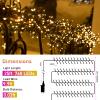 Quntis Cluster Christmas Tree Lights - 760 LEDs 25FT Waterproof Black Wire Firecrackers String Lights - 8 Modes Warm White Twinkle Cluster Christmas Fairy Lights Decor for Holiday Wedding Party view 2