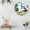 15" Minimalist Clock Life is Better on The Farm Home Decor for Classroom Decorative Farm Garden Duck Wall Clocks Non-Ticking Quartz Round Wooden Wall Clock Rustic for Children's Room Fitness Room view 3