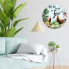 15" Wooden Wall Clock Life is Better on The Farm Fireplace Decor for Home Retro Chicken Paintings Farm Animal Wall Clocks Silent Non-Ticking Round Wooden Wall Clock Rustic for Indoor Exercise Room view 4