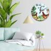 15 Inch Wood Wall Clock Life is Better on The Farm Coffee Decor for Garage Farmhouse Rooster Chicken Animal Wall Clocks Round Silent Non-Ticking Round Wooden Wall Clock Country for Gym Entryway view 4