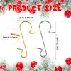 Tatuo 400 Pieces Christmas Ornament Hooks Ornament Hangers Xmas Metal Wire Hooks with Storage Box for Christmas Tree Decoration (Gold,Silver) view 2