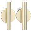 2PCS Wall Mount Vase Tube Hanging Dried Flower Display Metal Holder with Circle Golden view 1