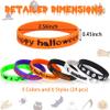 JUNEBRUSHS 42Pcs Halloween Silicone Bracelets Halloween Favors Supplies Rubber Wristbands for Kids Party Goodie Bag Stuffers Fillers Decorations Accessories (6 Designs) view 2