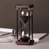 ACGrade Hourglass,Large Hourglass Timer 60 Minute,Black Wooden Frame Decorative Sand Timer,Modern Home Kitchen Office Decoration view 1