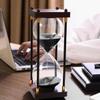 ACGrade Hourglass,Large Hourglass Timer 60 Minute,Black Wooden Frame Decorative Sand Timer,Modern Home Kitchen Office Decoration view 2