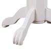 Benjara Ava 42 Inch Wood Pub Bar Table, Molded Trim, Carved Pedestal, White view 4