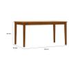 Benjara Nova 60 Inch Rectangular Dining Table, Tapered Legs, Brown view 2