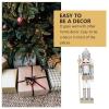 Christmas Nutcracker Figure Ornament 31 CM/12 INCH Wooden Nutcracker Decorations Handmade Soldier Puppet for Festival Party Outdoor Xmas Collects (Silver) view 2