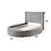 Acme Gaiva Queen Bed with Storage in Gray Velvet view 3