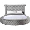 Acme Gaiva Queen Bed with Storage in Gray Velvet view 4