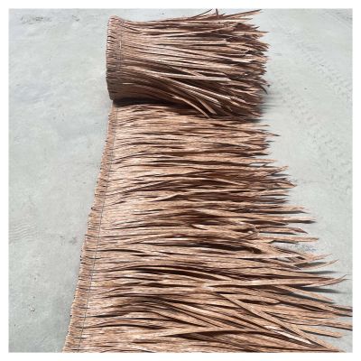 NAKAN Artificial Mexican Straw Palm Thatch Roofing for Tiki Hut Bar, Synthetic Palapa Thatch Roof Duck Blind Grass for Fence Party Decoration(Size:0.5x1m/19x39in,Color:Brown)