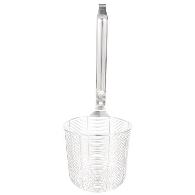 2Pcs Stainless Steel Pasta Strainer Mesh Spider Food Strainer Basket with Handle, fine mesh Noodle Colander Sifter, Kitchen Utensil