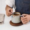 1pcs Vintage Coffee Mug Unique Japanese Retro Style Ceramic Cups, 380ml Kiln Change Clay Breakfast Cup Creative Gift for Friends Cups Includes lid and Spoon view 3