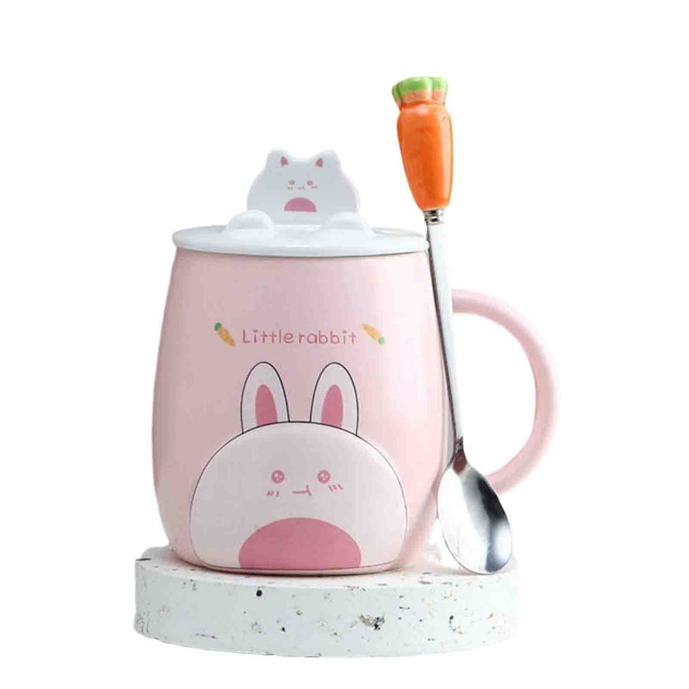 Cat Cup Women's Cat Paw Cup High Yan Value Fresh Drinking Cup Ins Ceramic Mug with Lid Spoon Mugs Coffee Cups