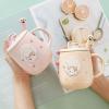 Cat Cup Women's Cat Paw Cup High Yan Value Fresh Drinking Cup Ins Ceramic Mug with Lid Spoon Mugs Coffee Cups view 3
