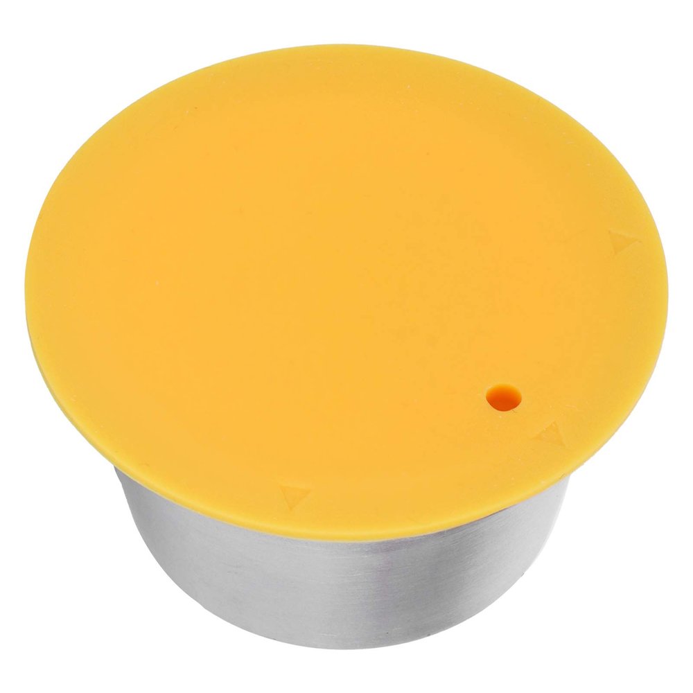 53mm Refillable Reusable Coffee Pods Filter CupStainless Steel Coffee Capsule for Coffee Maker(Yellow) Coffee Filters