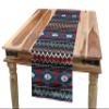 Ambesonne Antique Table Runner, Prehistoric Style Folkloric Striped Design Antique Mayan Patterns, Dining Room Kitchen Rectangular Runner, 14" X 72", Black Coral view 1