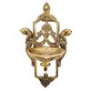 MohanJodero Brass Peacock Diya wall Hanging view 2